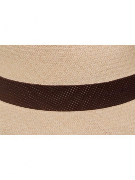 Cowboy Hats (1" & .5") Embossed Patterned Leather Panama Hat Band - "1"" Dark Brown Points" - CK18WILWT6G $14.89