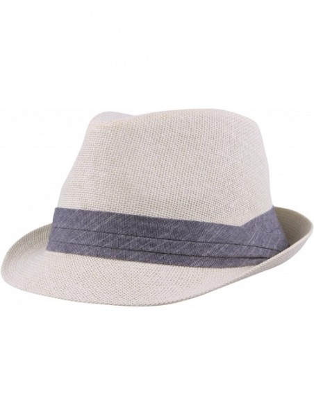 Fedoras Unisex Vintage Fedora Hat Classic Timeless Light Weight - 2119 - White - CZ18HDD5TU8 $18.86