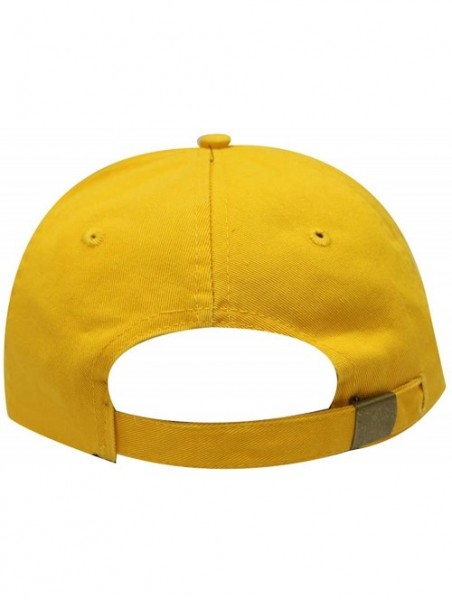 Baseball Caps Hotdog Cotton Baseball Dad Caps - Gold - CS12LQ2GCMH $14.43