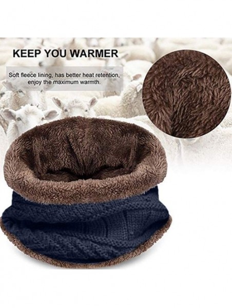 Rain Hats Two-Piece Knit Windproof Cap Winter Beanie Hat Scarf Set Warm Thicking Hat Skull Caps for Men Women Fashion - CW193...