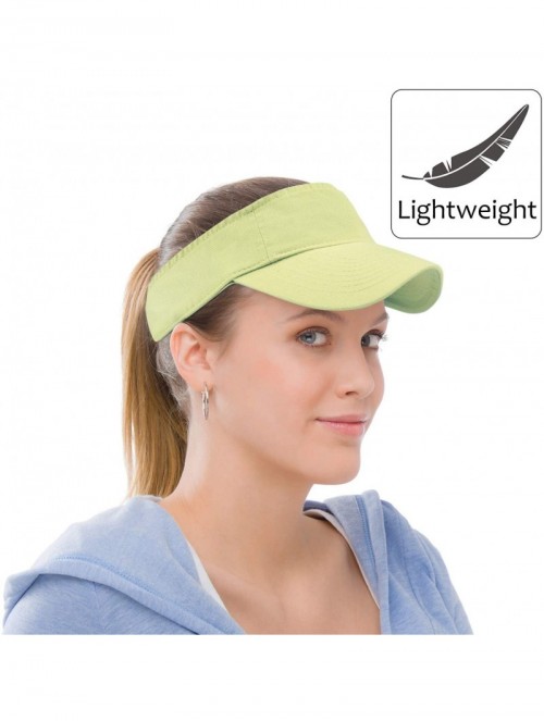Visors Sports Adjustable Outdoor Running Jogging - Lime - C518QCW2HXD $10.58