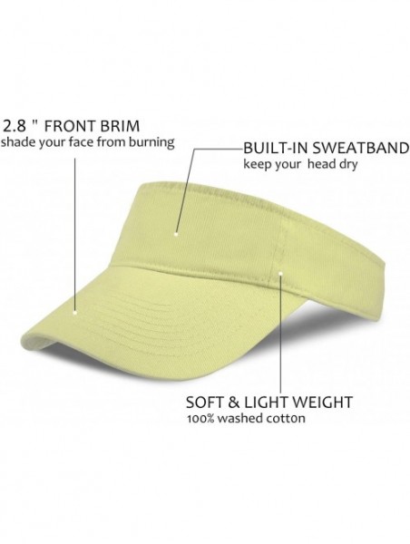 Visors Sports Adjustable Outdoor Running Jogging - Lime - C518QCW2HXD $10.58