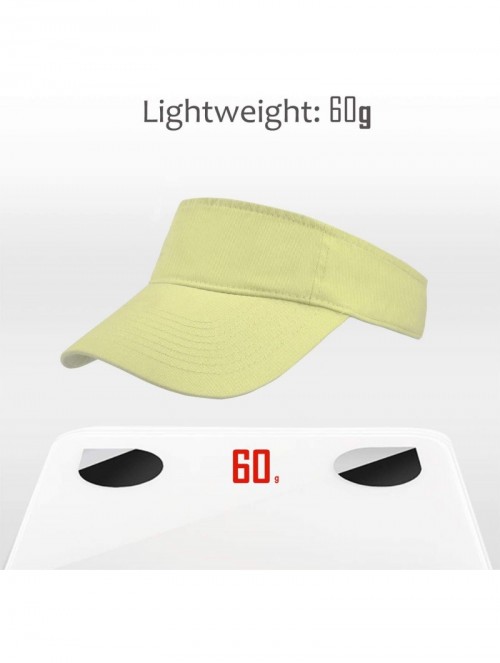 Visors Sports Adjustable Outdoor Running Jogging - Lime - C518QCW2HXD $10.58