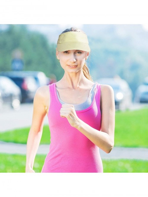 Visors Sports Adjustable Outdoor Running Jogging - Lime - C518QCW2HXD $10.58