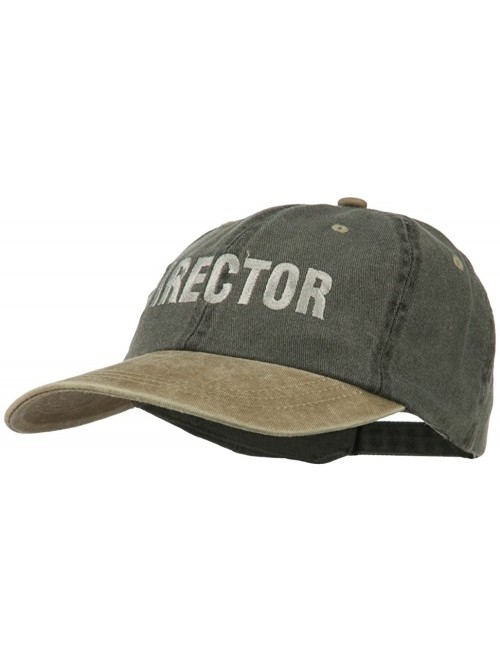 Baseball Caps Movie Director Embroidered Washed Two Tone Cap - Black Khaki - C811ONZDTPD $23.79