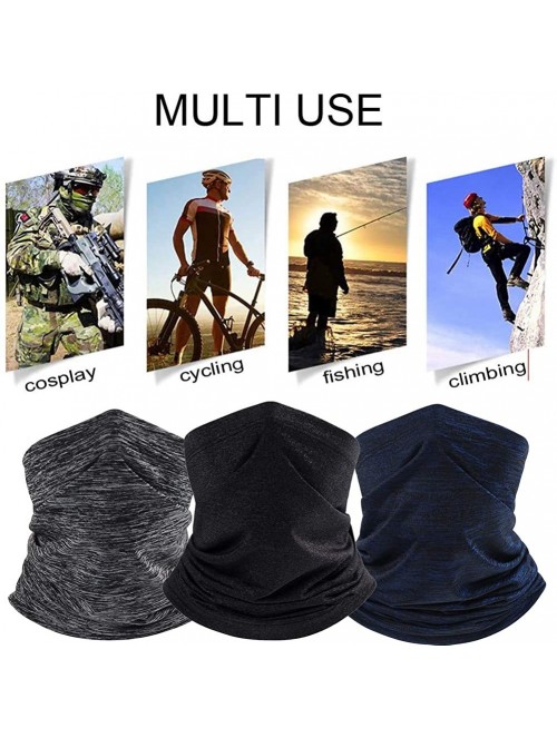 Balaclavas Summer Neck Gaiter Scarf- Cooling Cycling Mask- Breathable Fishing Mask Face Bandana - Gray - CI198UZYY95 $11.45