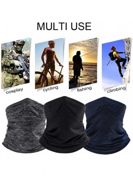 Balaclavas Summer Neck Gaiter Scarf- Cooling Cycling Mask- Breathable Fishing Mask Face Bandana - Gray - CI198UZYY95 $11.45