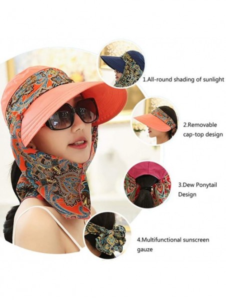 Sun Hats Sun Hat for Women Large Wide Brim Hats Girls Beach UV Protection Packable Baseball Caps - Yellow-c - C518RYGL502 $14.42