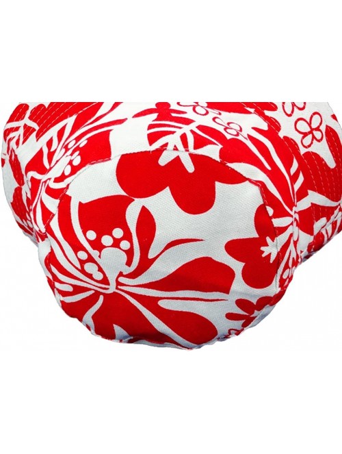 Bucket Hats Women's Sun Bucket Hats - Red and White - CB11M3ODR53 $13.00