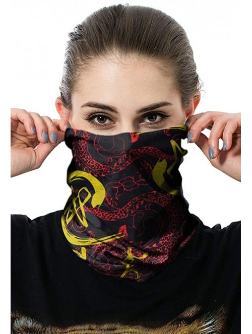 Balaclavas Unisex Multifunctional Seamless Bandana Face Mask Neck Gaiter Headwear Tube Mask Scarf - Dragon 2 - CD197SSWSW4 $1...