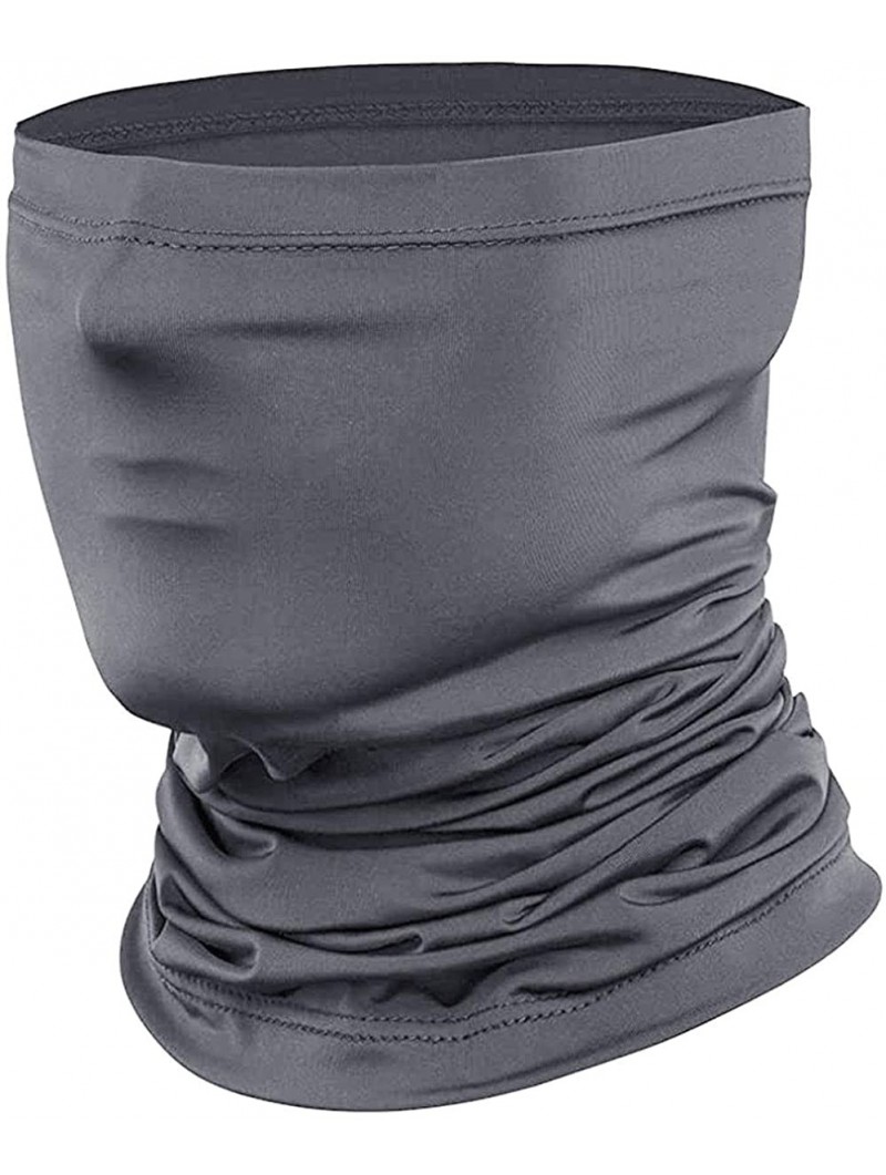 Balaclavas Neck Gaiter Balaclava Bandana Headwear- Ice Silk Cooling Sports Face Scarf for Dust Outdoors - Classic Grey - CZ19...