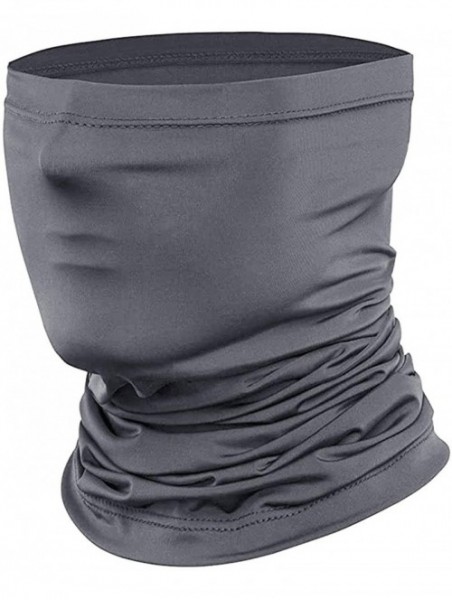 Balaclavas Neck Gaiter Balaclava Bandana Headwear- Ice Silk Cooling Sports Face Scarf for Dust Outdoors - Classic Grey - CZ19...