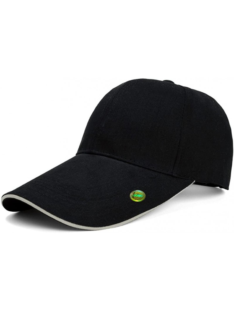 Baseball Caps Men Women Plain Black Super Extra Long Bill Snapback Cap FFH322 - Black With Stripe at Brim - C517AZH5LKD $19.40