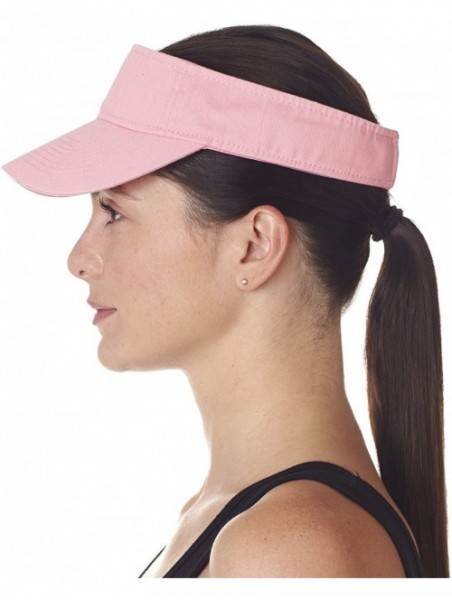 Visors Classic Cut Chino Cotton Twill Visor (8103) - Pink - CB11476H70V $11.57