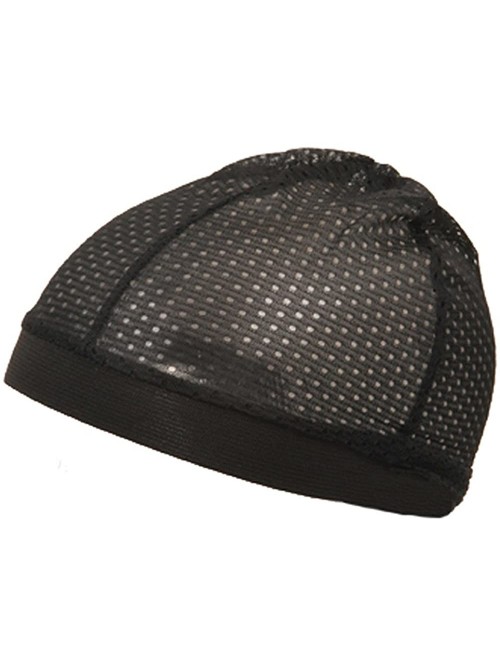 Skullies & Beanies Cool Mesh Dome Cap-Black - Black - CO111XOW50R $9.11