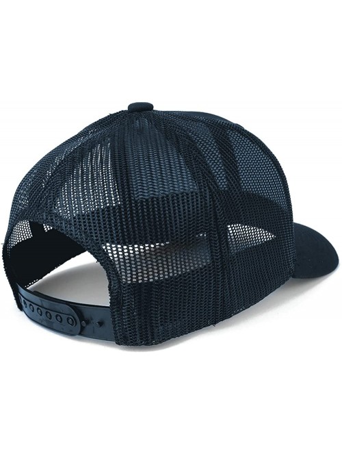 Baseball Caps American Flag Patch Snapback Trucker Mesh Cap - Navy - White - C2188I7STDL $18.98