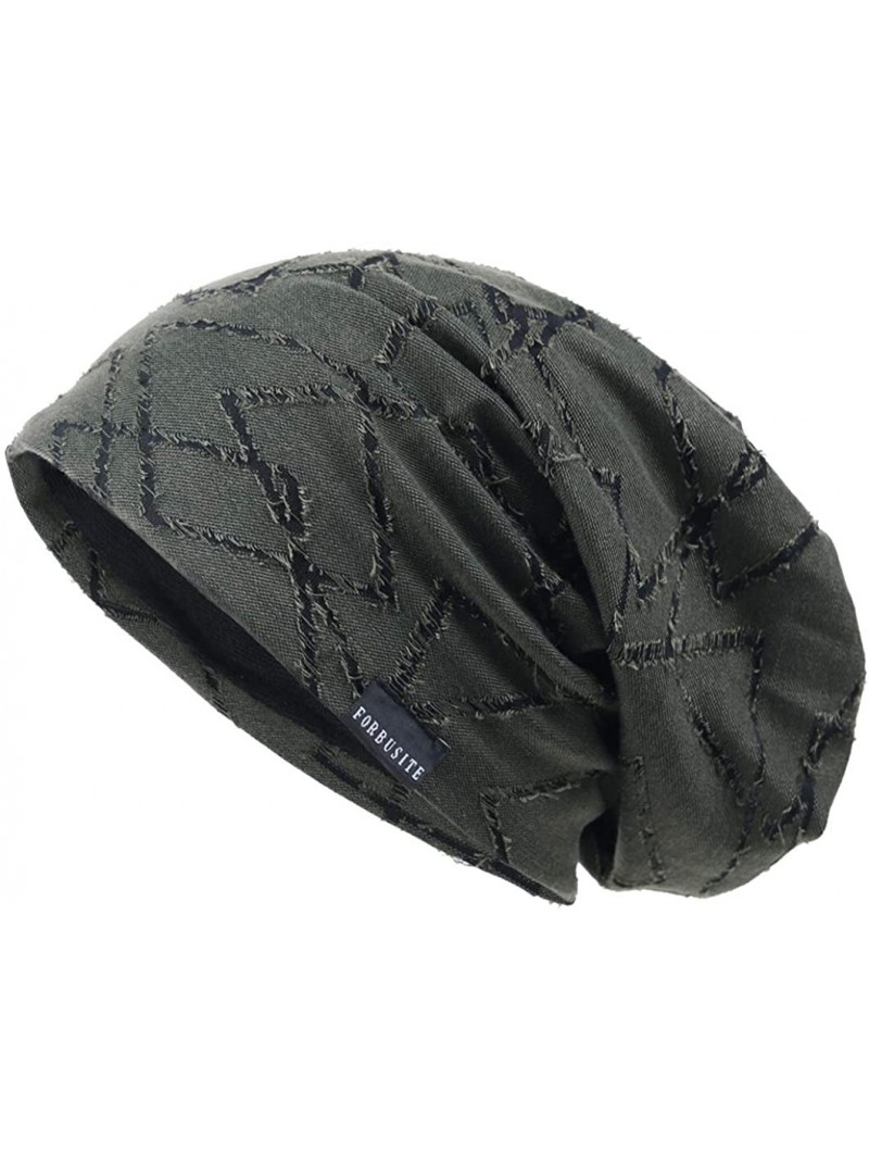 Skullies & Beanies Men Summer Beanie Long Slouchy Thin Lightweight Skull Cap B011h - B402-green - CN19807OD3O $18.27