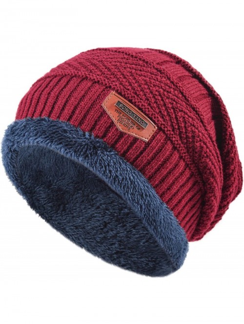 Skullies & Beanies Styles Oversized Winter Extremely Slouchy - Jb Red Hat&scarf Set - CS18ZZMDUTR $13.42