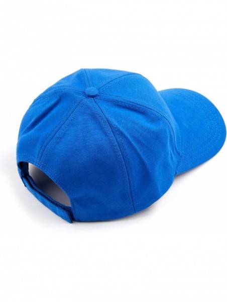 Baseball Caps Hatsandscarf Cotton Baseball Cap with Sparkling Star Pattern (BA-42) - Royal Blue - C918QDHAUUZ $12.48