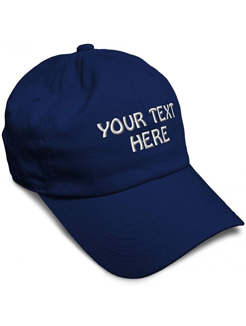 Baseball Caps Soft Baseball Cap Custom Personalized Text Cotton Dad Hats for Men & Women - Navy - CX18DMCN5XZ $23.42