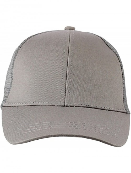 Baseball Caps Ponytail Cap Messy Trucker Adjustable Visor Baseball Cap Hat Unisex - Black Grey 2pack - CA18DYMAS0R $22.28