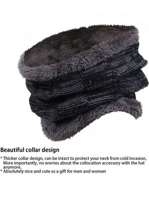 Skullies & Beanies Winter Beanie Scarf Warmer Fleece - Black - CQ18LK3KHCW $15.39