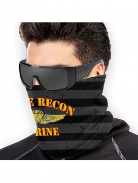 Balaclavas U-S-M-C-Force Recon Marine Unisex Fleece Neck Warmer Face Warmer Neck Tube Neck Scarf Neck Gaiters - Black - CI18Z...