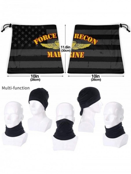 Balaclavas U-S-M-C-Force Recon Marine Unisex Fleece Neck Warmer Face Warmer Neck Tube Neck Scarf Neck Gaiters - Black - CI18Z...