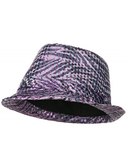 Fedoras Sequin Zebra Fedora - Purple - CN11ND5L6IB $23.48