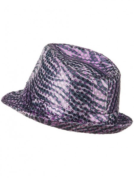 Fedoras Sequin Zebra Fedora - Purple - CN11ND5L6IB $23.48