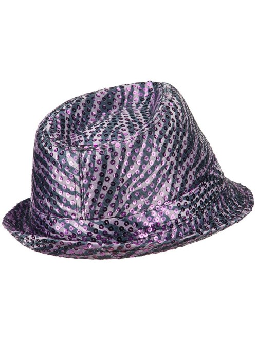 Fedoras Sequin Zebra Fedora - Purple - CN11ND5L6IB $23.48