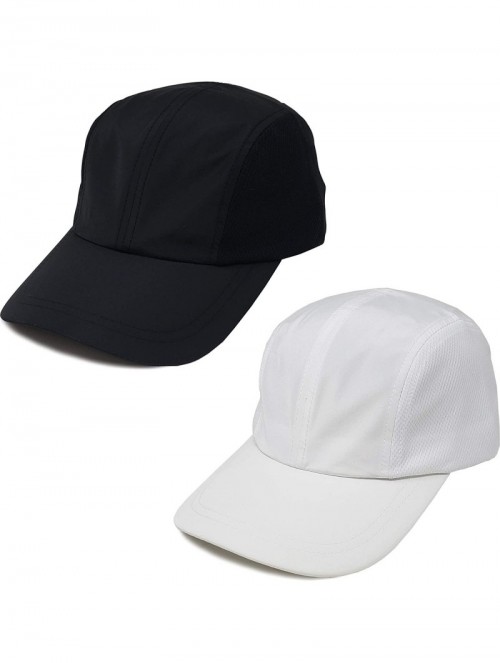 Baseball Caps Womens Athletic Mesh Hat Performance Sport Running Baseball Cap - 2 Pk - Mesh - Black & White - C818TI09CRY $14.23