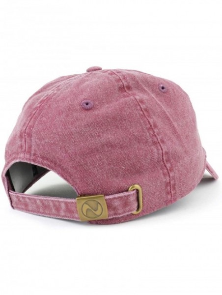 Baseball Caps Grandma Since 2019 Embroidered Washed Pigment Dyed Cap - Burgundy - CU18OQ29S50 $25.79