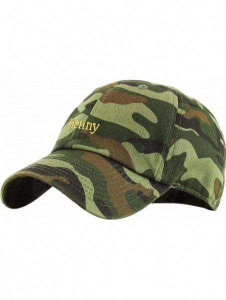 Baseball Caps Henny Leaf Fist Bottle Dad Hat Baseball Cap Polo Style Unconstructed - (9.5) Camouflage Henny Classic - CQ12O9Q...