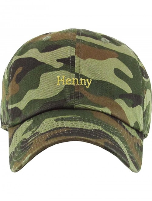 Baseball Caps Henny Leaf Fist Bottle Dad Hat Baseball Cap Polo Style Unconstructed - (9.5) Camouflage Henny Classic - CQ12O9Q...