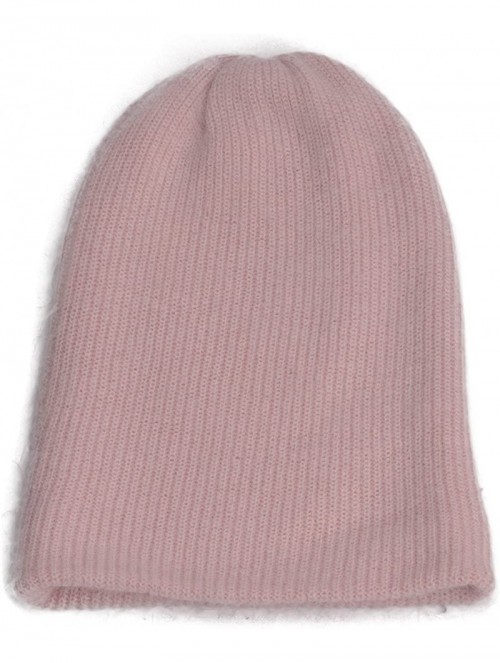 Skullies & Beanies Womens Cashmere Beanie Hat Ski Cap Slouchy Warm Winter Skull Y88 - Pink - CI186NDEH00 $15.69