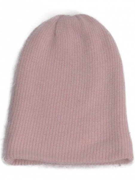 Skullies & Beanies Womens Cashmere Beanie Hat Ski Cap Slouchy Warm Winter Skull Y88 - Pink - CI186NDEH00 $15.69