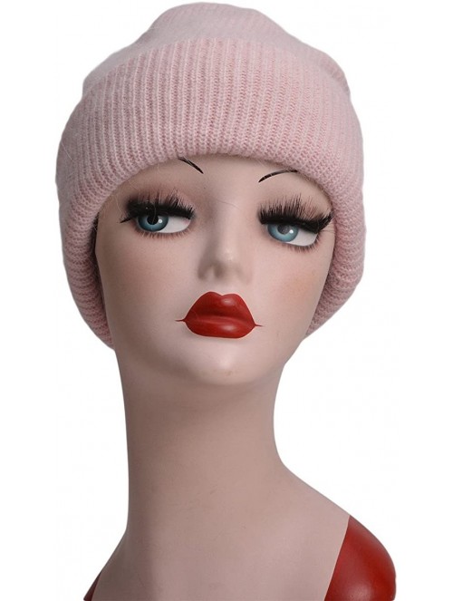 Skullies & Beanies Womens Cashmere Beanie Hat Ski Cap Slouchy Warm Winter Skull Y88 - Pink - CI186NDEH00 $15.69