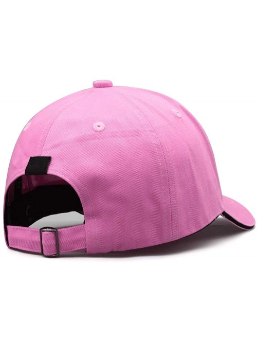 Baseball Caps Unisex Men Baseball Hat Cotton Adjustable Mesh Strapback-Paccar-Flat Cap - Pink-29 - CN18T755QO7 $22.51