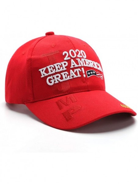 Baseball Caps Make America Great Again Hat with Trump Wristband Donald Trump Hat 2020 USA Cap Keep America Great - Red-h - C6...