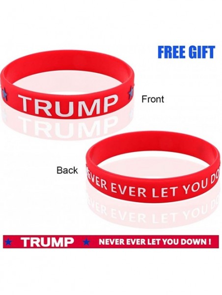 Baseball Caps Make America Great Again Hat with Trump Wristband Donald Trump Hat 2020 USA Cap Keep America Great - Red-h - C6...