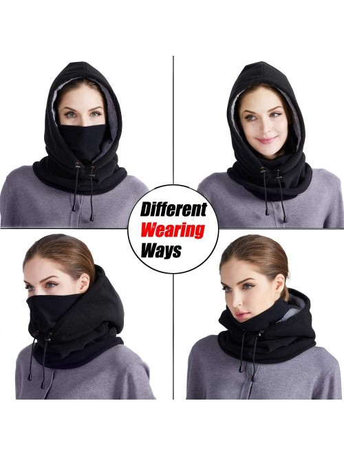 Balaclavas Balaclava Face Mask Windproof Outdoor Sports Mask for Winter Thermal Fleece Hood for Men and Women - Grey - CE18YY...