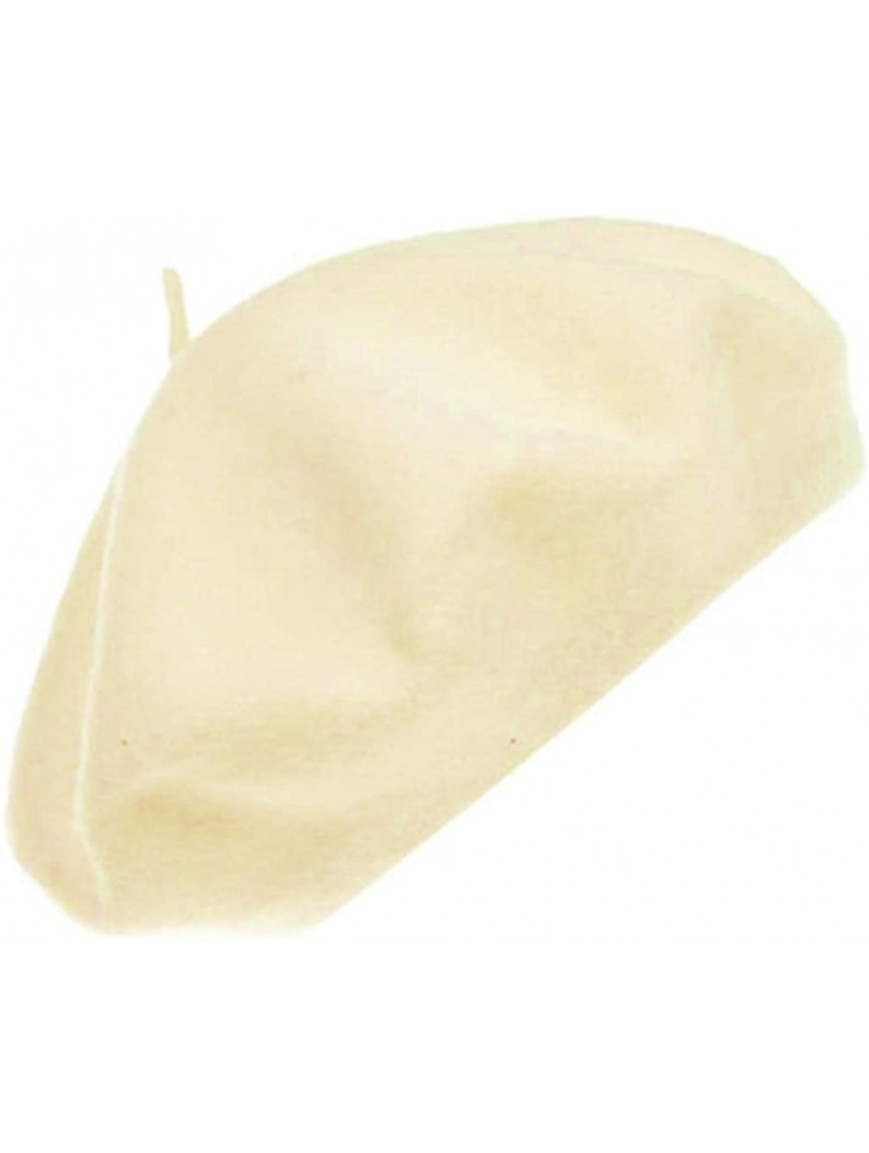 Berets Classic French Beret (Adult)- 100% Wool - Winter Ivory - CN180TA9EHZ $28.43