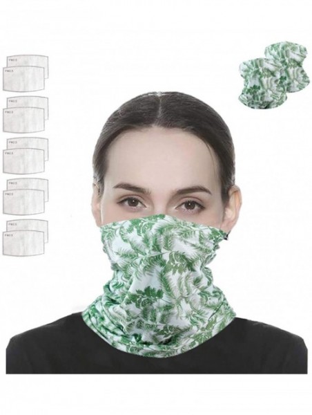 Balaclavas 12PCS Neck Gaiters with Filters- Bandana Face Mask Scarf Face Cover for Women Men - Green2 - CG199CM5KMN $18.10