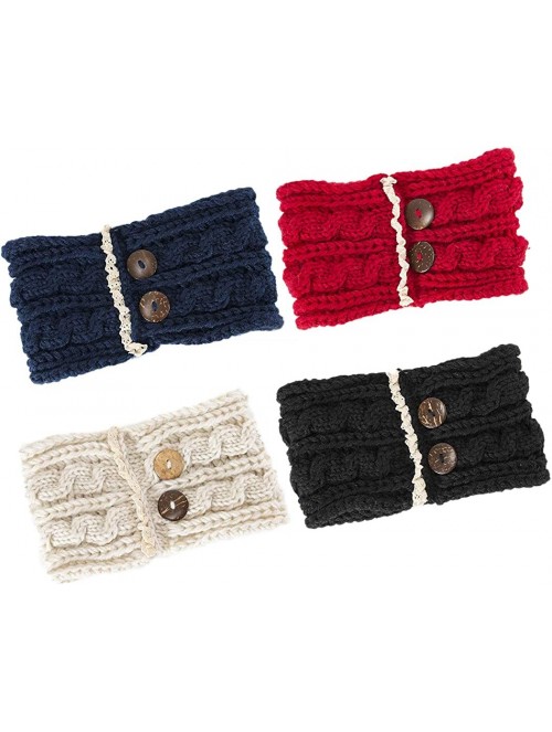 Cold Weather Headbands Women's Warm Crochet Turban Headband Bulky Crochet Twist Headwrap - D - C118LU3ZMHX $25.29