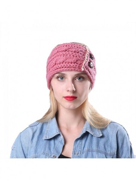 Cold Weather Headbands Women's Warm Crochet Turban Headband Bulky Crochet Twist Headwrap - D - C118LU3ZMHX $25.29