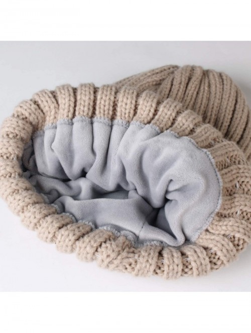 Skullies & Beanies Winter Beanie for Women Fleece Lined Warm Knitted Skull Cap Winter Hat - 11-smoke Gray - C618UUHDZZ5 $13.14