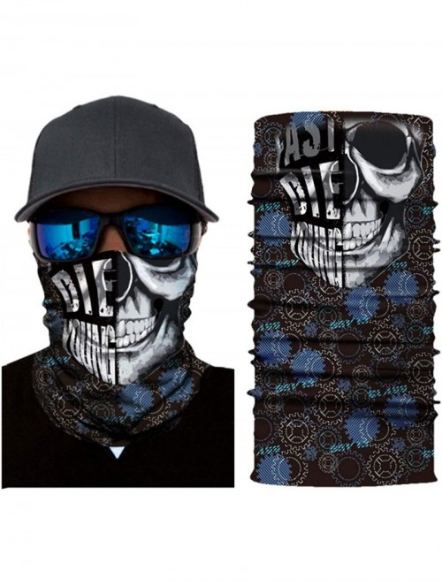 Balaclavas Men's Cool Skull Scarf Bone Pattern Printed Face Mask for Anti Dust Street Youth Hip-Hop Hecorative Bandanas - CU1...