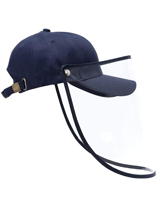 Baseball Caps Baseball Hat- Bucket Hat- Reusable Detachable Film Hat Men & Women - K-navy Blue - CB198UCO927 $22.48