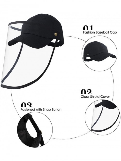 Baseball Caps Baseball Hat- Bucket Hat- Reusable Detachable Film Hat Men & Women - K-navy Blue - CB198UCO927 $22.48